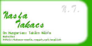 nasfa takacs business card