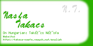 nasfa takacs business card